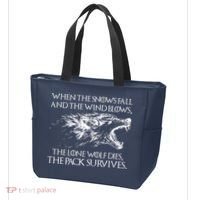 When The Snows Fall The Lone Wolf Dies But the Pack Survives Logo Tote Bag thumb 3