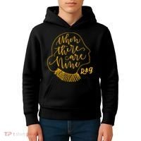 When There Are Nine RBG Quote Ruth Bader Ginsburg Tribute Kids Hoodie thumb 4