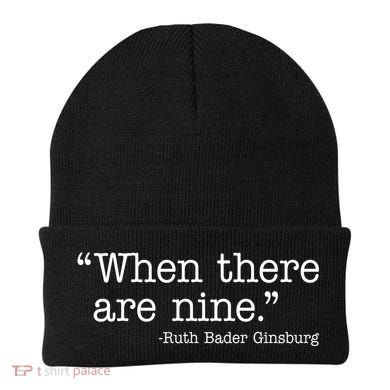 When There Are Nine Ruth Bader Ginsburg Quote Beanie
