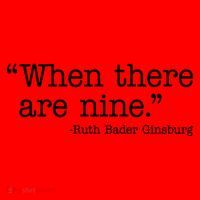 When There Are Nine Ruth Bader Ginsburg Quote Santa Hat thumb 1