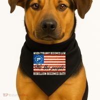 When Tyranny Becomes Law Rebellion Becomes Duty USA-Made Doggie Bandana thumb 1