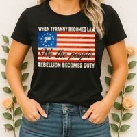 When Tyranny Becomes Law Rebellion Becomes Duty Women's T-Shirt thumb 2