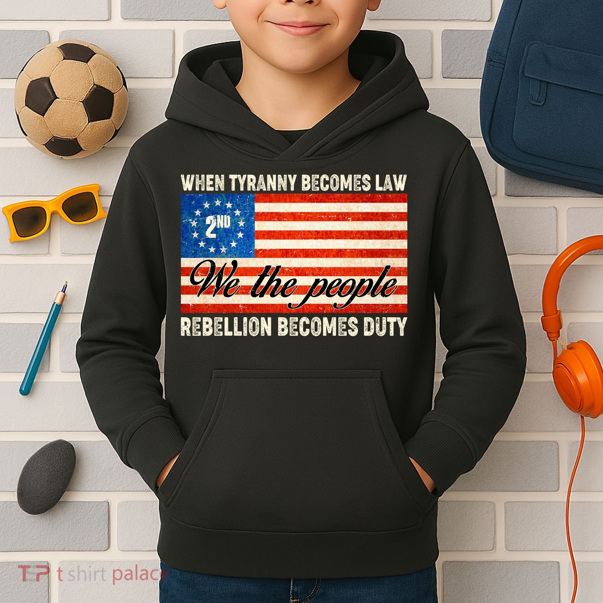 When Tyranny Becomes Law Rebellion Becomes Duty Kids Hoodie