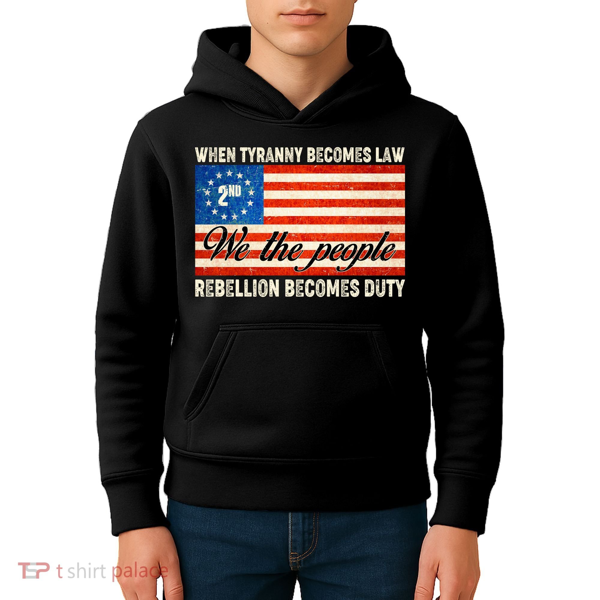 When Tyranny Becomes Law Rebellion Becomes Duty Kids Hoodie