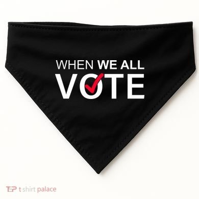 When We All Vote Midterms USA-Made Doggie Bandana