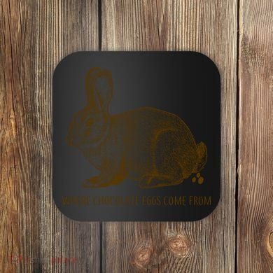 Where Chocolate Eggs Come From Coaster
