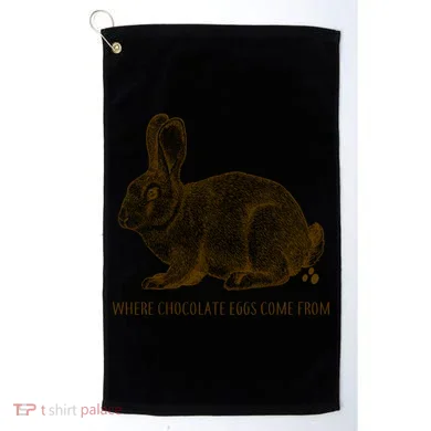 Where Chocolate Eggs Come From Golf Towel