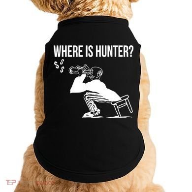 Where Is Hunter Political Humor Pro Trump Doggie Tank