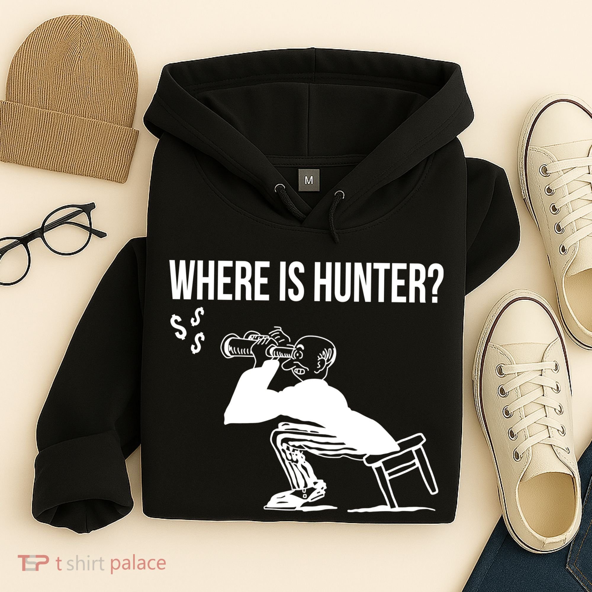 Where Is Hunter Political Humor Pro Trump Hoodie