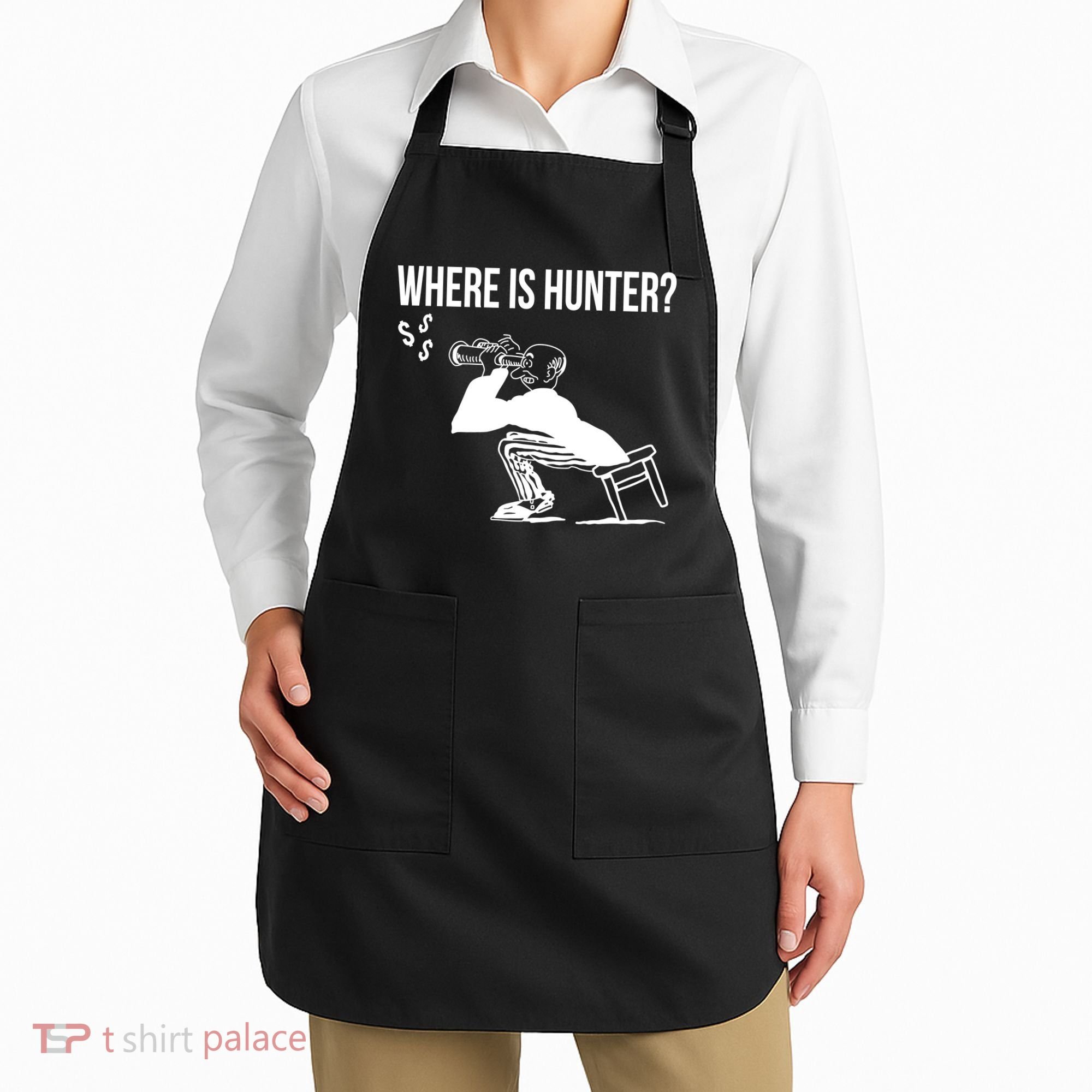 Where Is Hunter Political Humor Pro Trump Apron