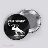 Where Is Hunter Political Humor Pro Trump Button thumb 0
