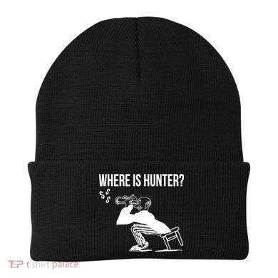 Where Is Hunter Political Humor Pro Trump Beanie