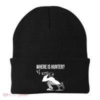Where Is Hunter Political Humor Pro Trump Beanie thumb 0