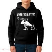 Where Is Hunter Political Humor Pro Trump Kids Hoodie thumb 4