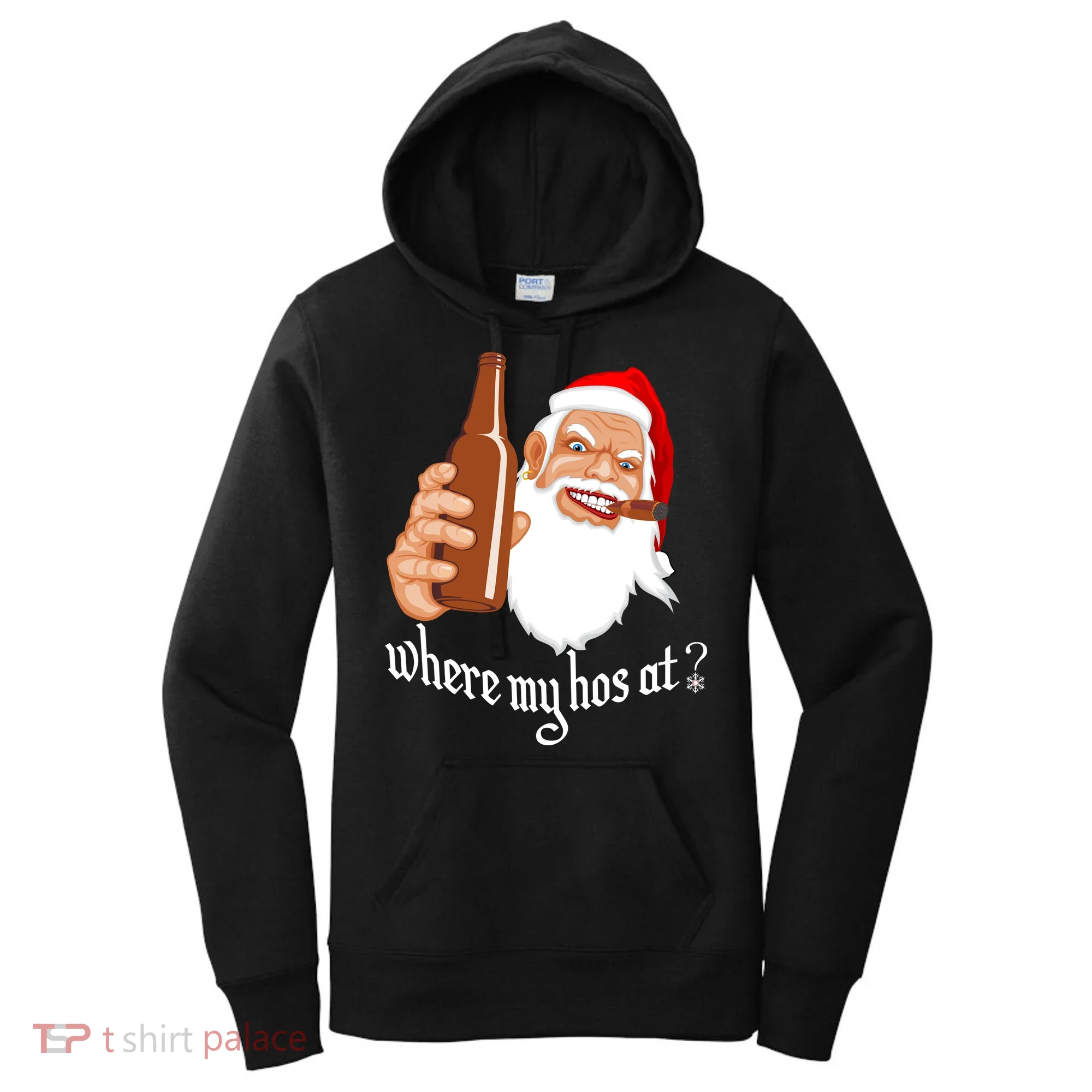 Where My Hos At? Christmas Women's Hoodie
