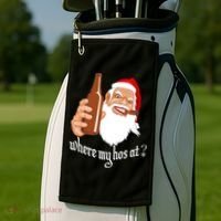 Where My Hos At? Christmas Golf Towel thumb 2