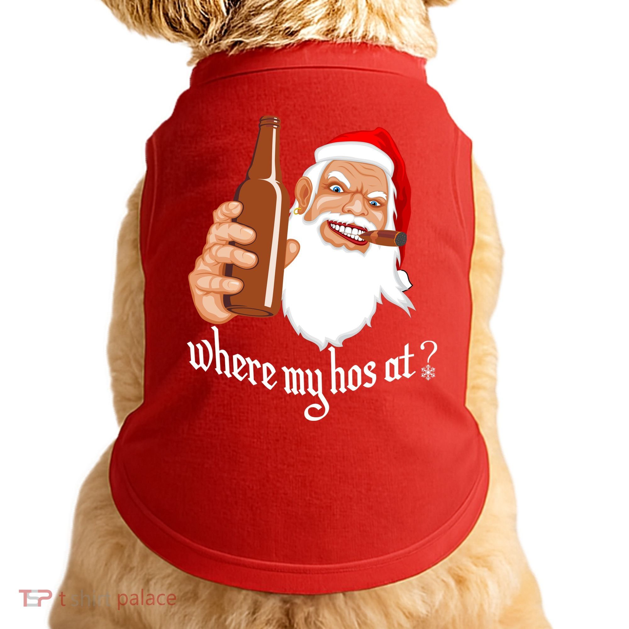 Where My Hos At? Christmas Doggie Tank