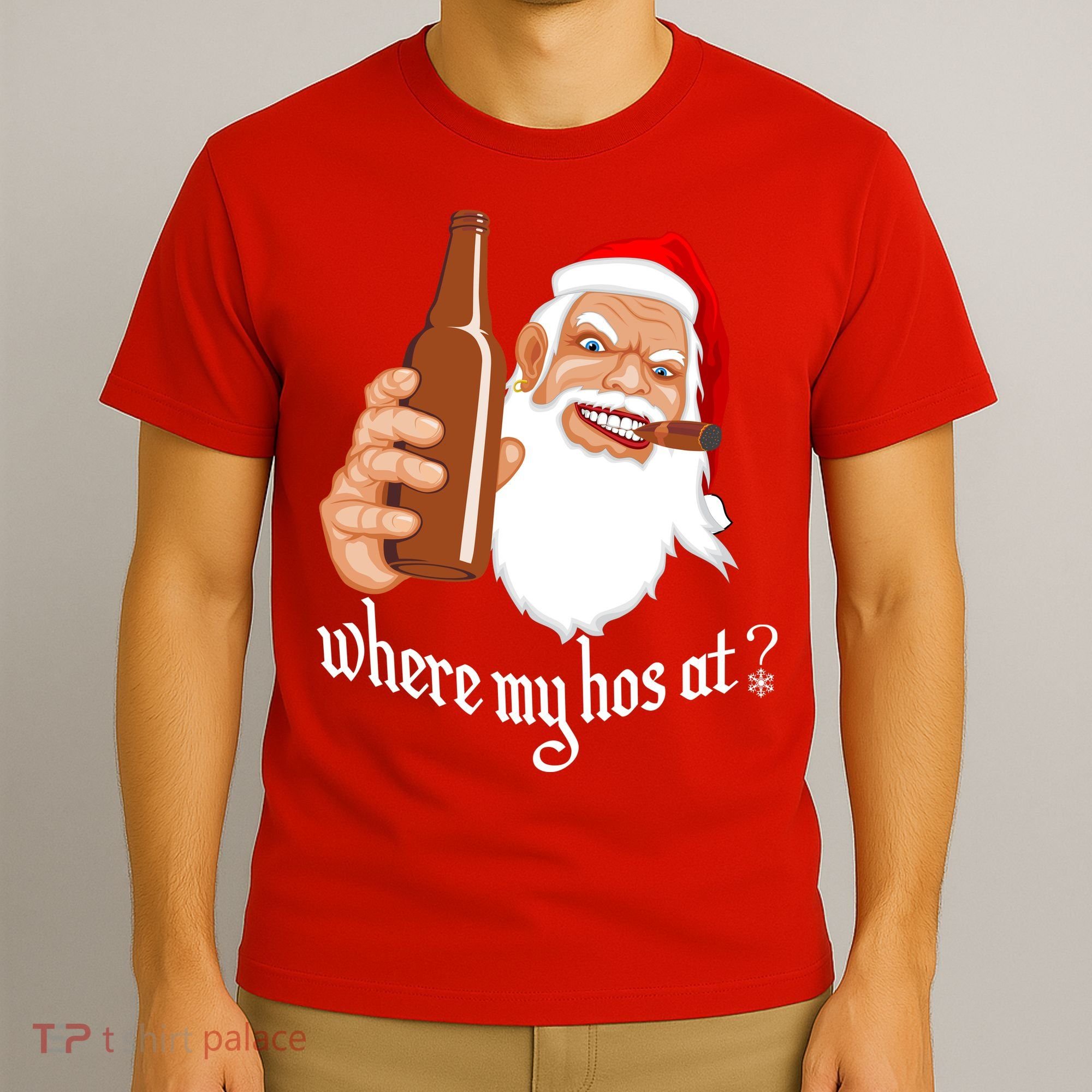 Where My Hos At? Christmas T-Shirt