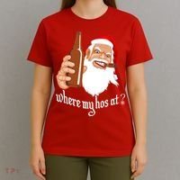 Where My Hos At? Christmas T-Shirt thumb 4