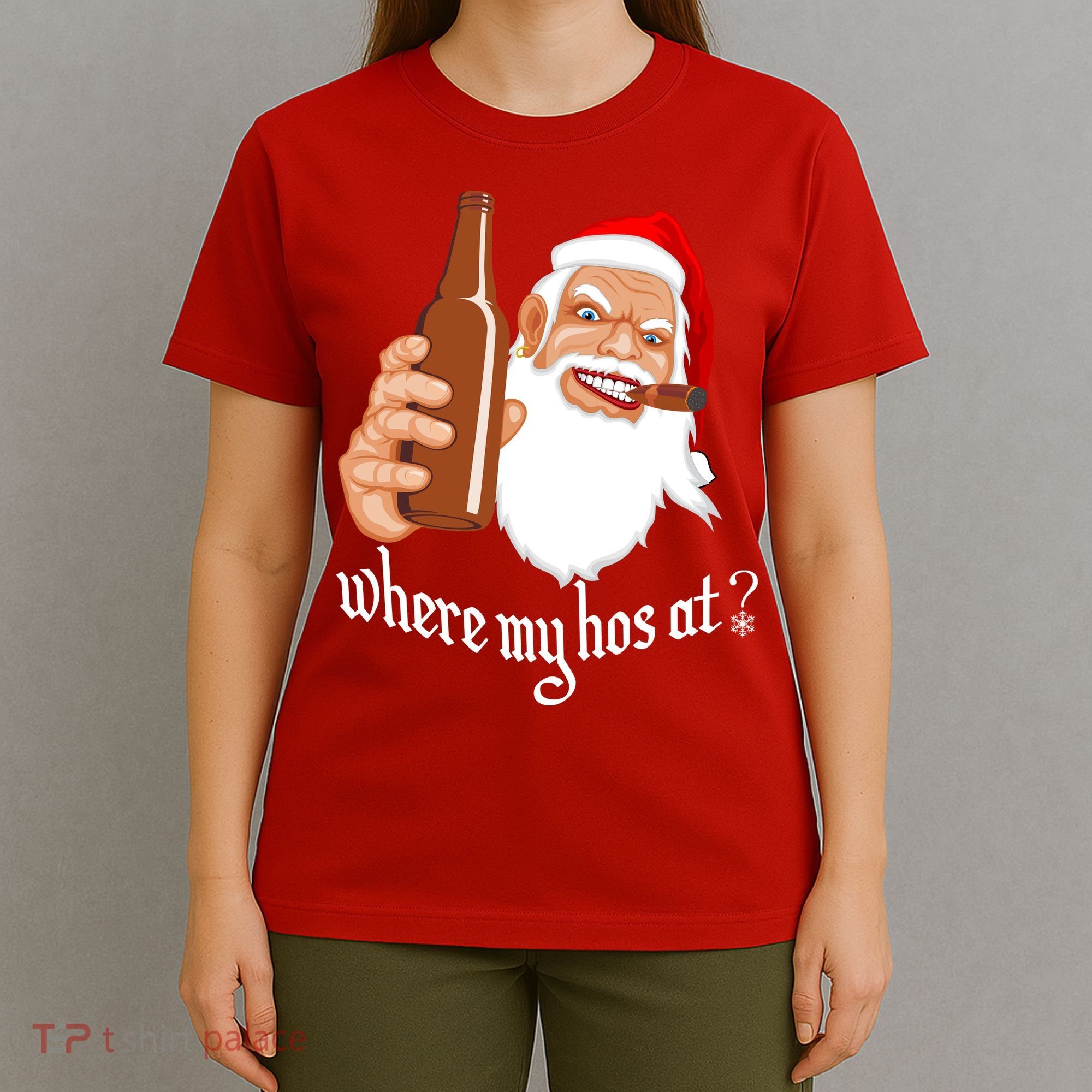 Where My Hos At? Christmas T-Shirt