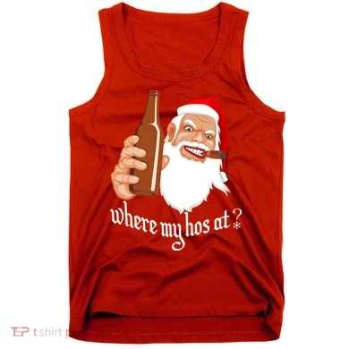 Where My Hos At? Christmas Tank Top