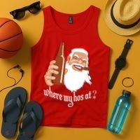 Where My Hos At? Christmas Tank Top thumb 4