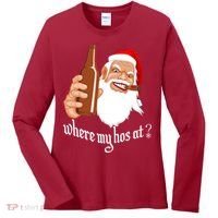 Where My Hos At? Christmas Women's Long Sleeve Shirt thumb 0