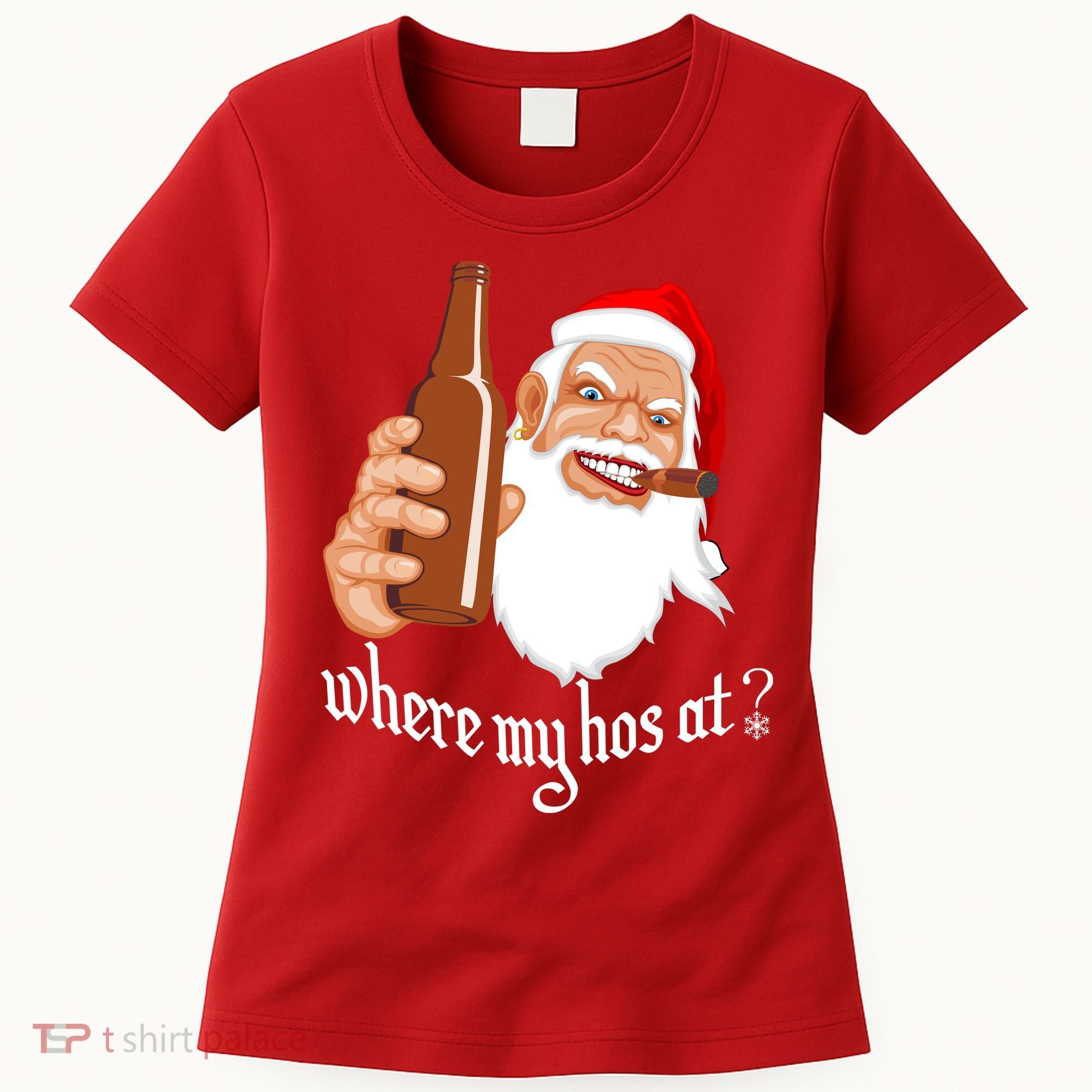 Where My Hos At? Christmas Women's T-Shirt