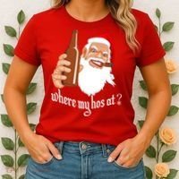 Where My Hos At? Christmas Women's T-Shirt thumb 2