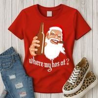 Where My Hos At? Christmas Women's T-Shirt thumb 3