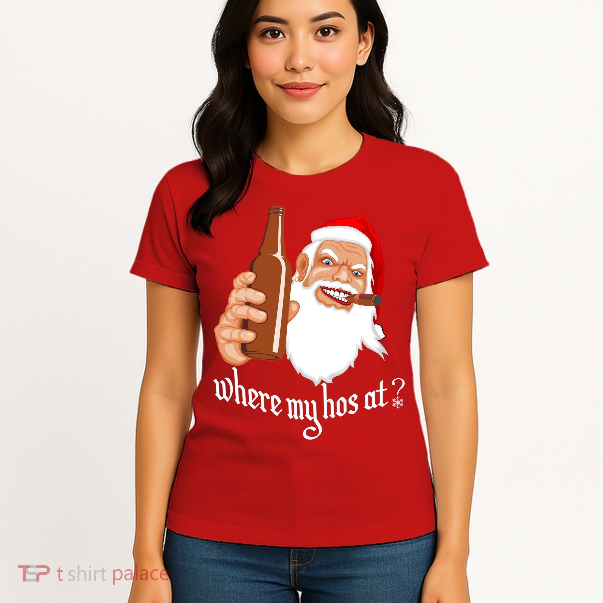 Where My Hos At? Christmas Women's T-Shirt