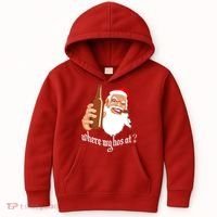 Where My Hos At? Christmas Kids Hoodie thumb 0