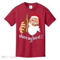 Where My Hos At? Christmas Kids T-Shirt thumb 0