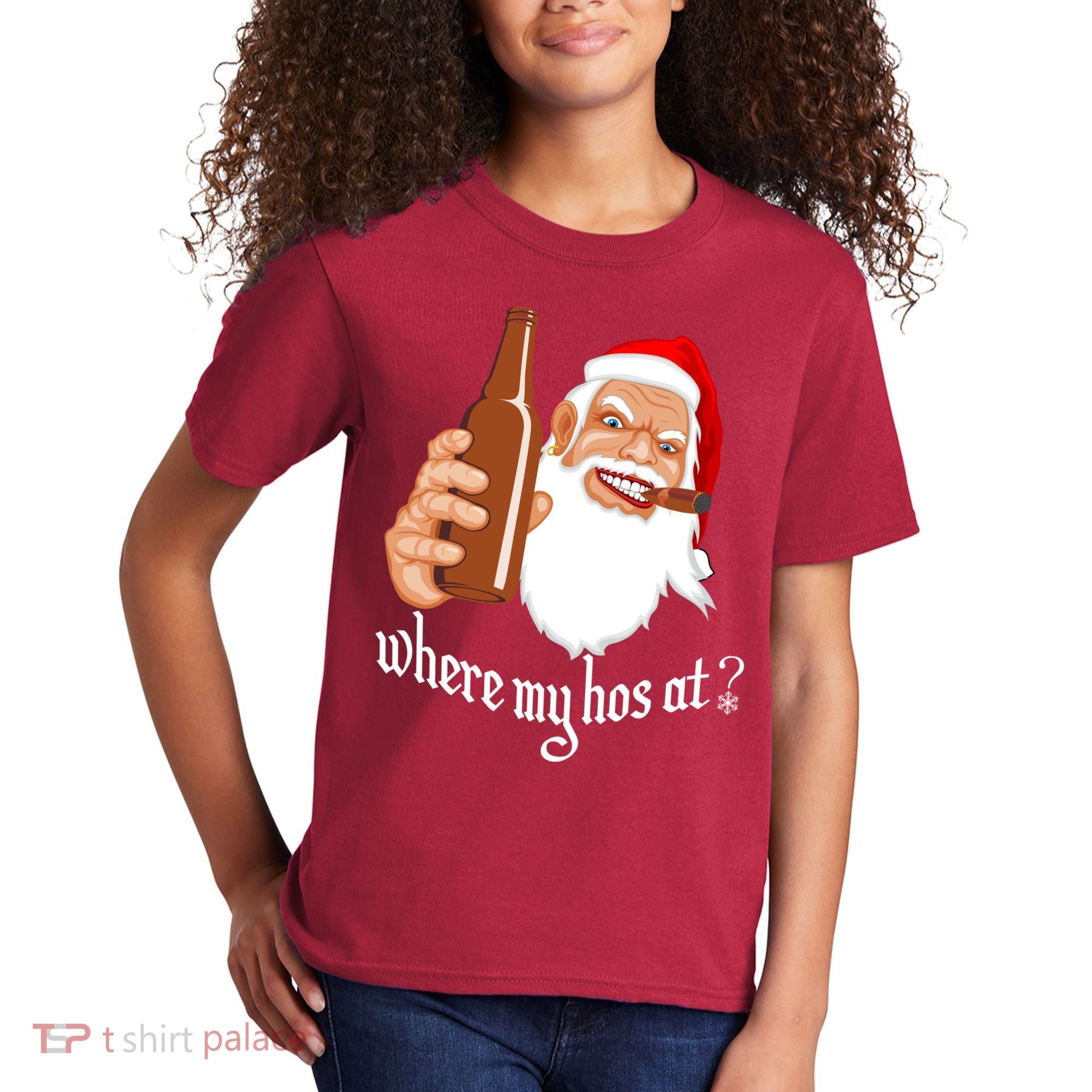 Where My Hos At? Christmas Kids T-Shirt