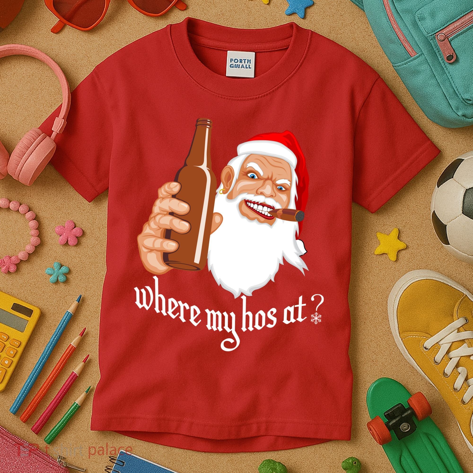 Where My Hos At? Christmas Kids T-Shirt