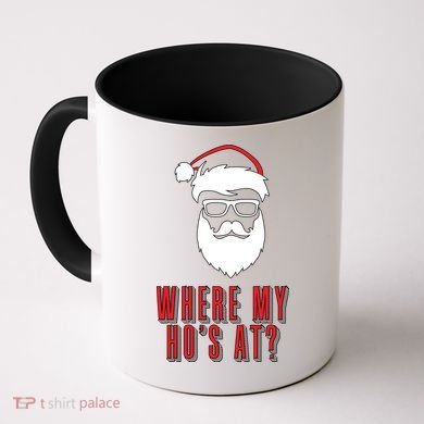 Where My Ho's At? Funny Xmas Coffee Mug