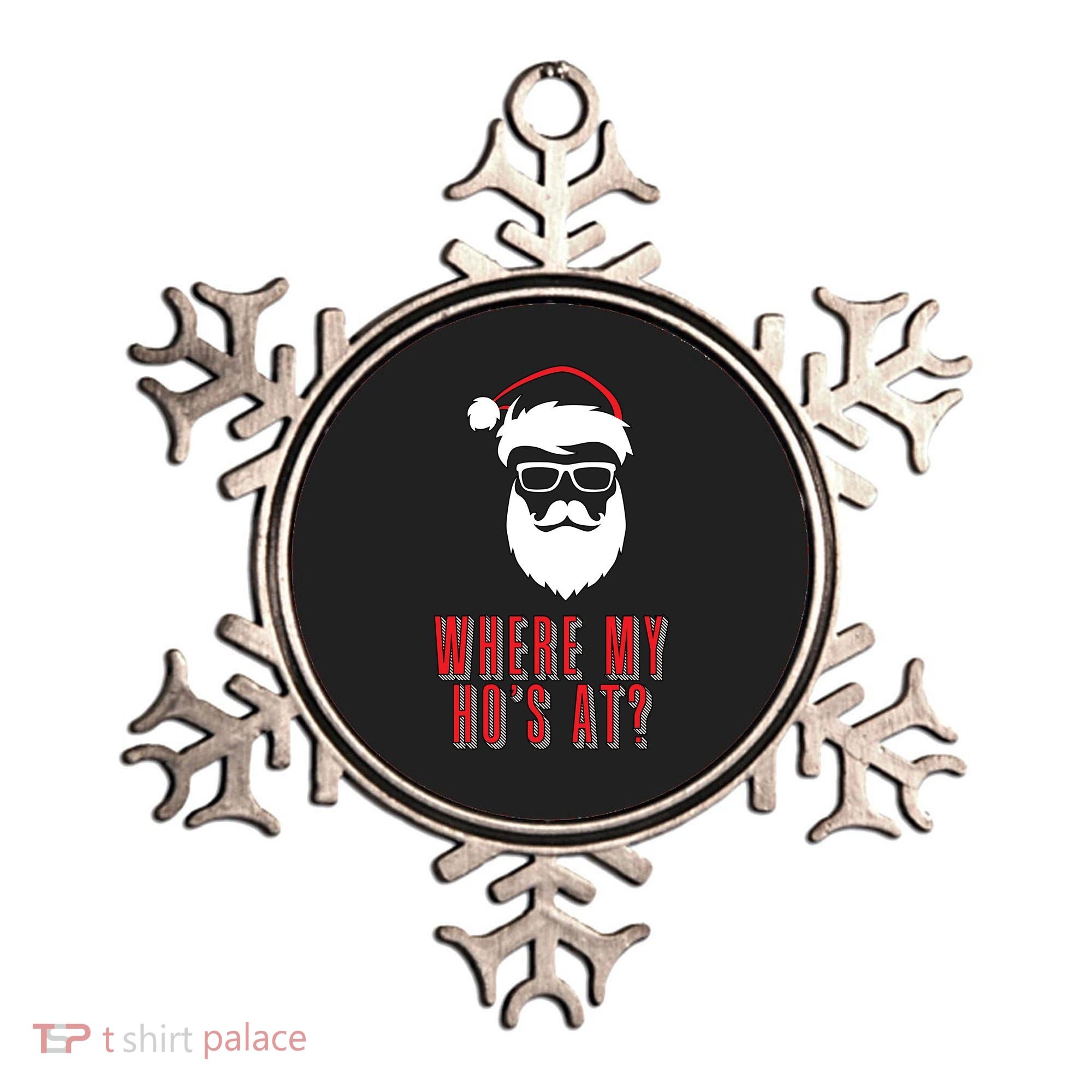 Where My Ho's At? Funny Xmas Ornament