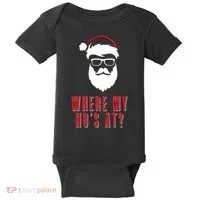 Where My Ho's At? Funny Xmas Baby Bodysuit thumb 0