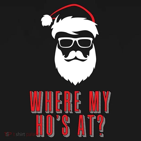 Where My Ho's At? Funny Xmas Baby Bodysuit