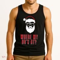 Where My Ho's At? Funny Xmas Tank Top thumb 3
