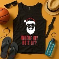 Where My Ho's At? Funny Xmas Tank Top thumb 4