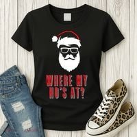 Where My Ho's At? Funny Xmas Women's T-Shirt thumb 3