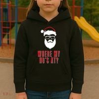 Where My Ho's At? Funny Xmas Kids Hoodie thumb 3