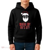 Where My Ho's At? Funny Xmas Kids Hoodie thumb 4