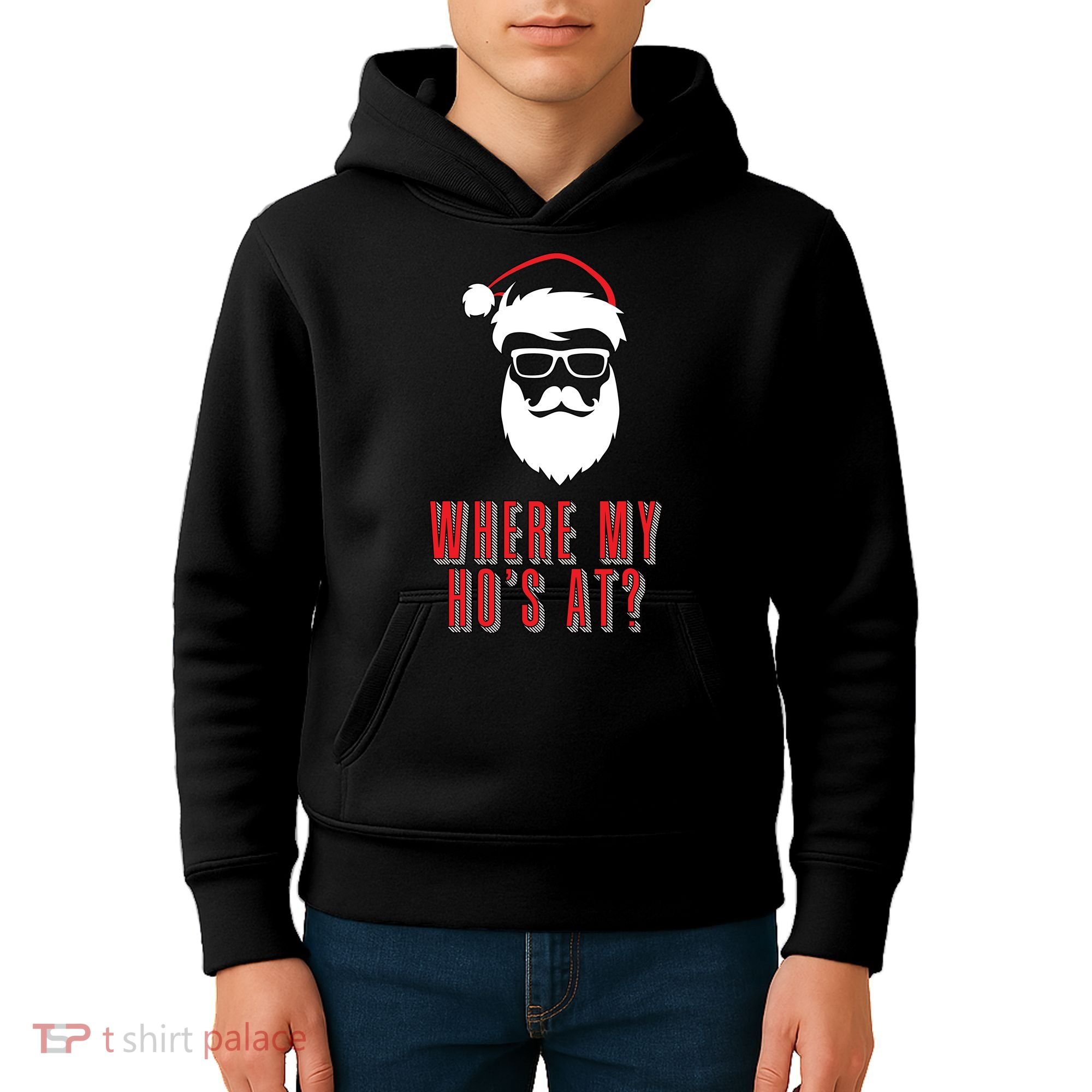 Where My Ho's At? Funny Xmas Kids Hoodie