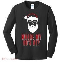 Where My Ho's At? Funny Xmas Kids Long Sleeve Shirt thumb 0