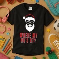 Where My Ho's At? Funny Xmas Kids T-Shirt thumb 3