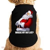 Where My Ho's At? Santa Quote Doggie Tank thumb 0
