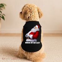 Where My Ho's At? Santa Quote Doggie Tank thumb 2