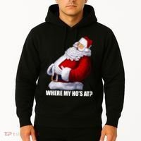 Where My Ho's At? Santa Quote Hoodie thumb 2